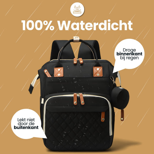 Laavir Luiertas Rugzak Zwart - waterafstotende stof