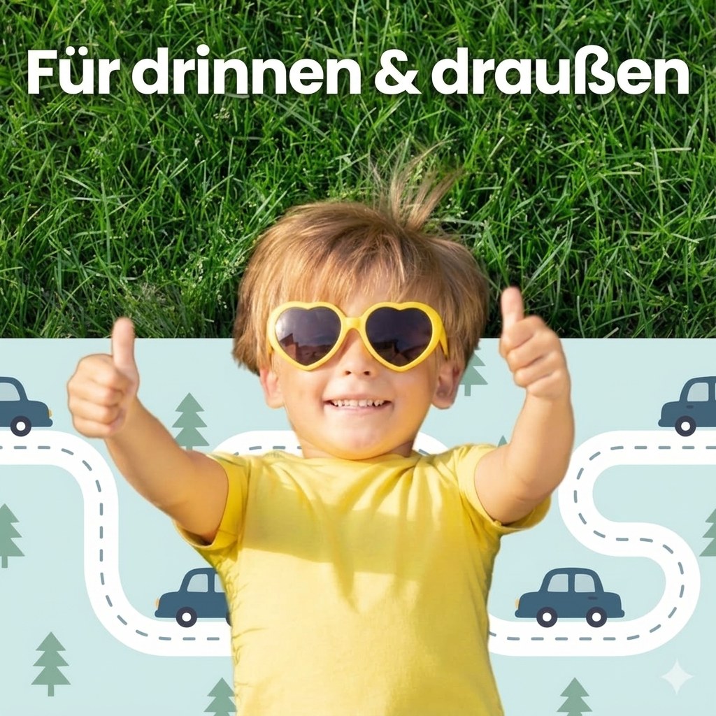 Opvouwbare Baby Speelmat Auto- en Stadsontwerp 200×150 cm met opbergtas (DE 7)
