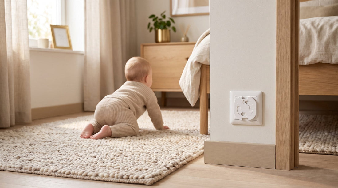 Witte stopcontactbeveiliging van Laavir voor een kindveilig huis