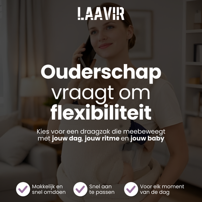 Baby Draagzak Teddy Beige Ergonomisch Warm & Zacht 0-36 Maanden Comfortabele Buikdrager Verstelbaar