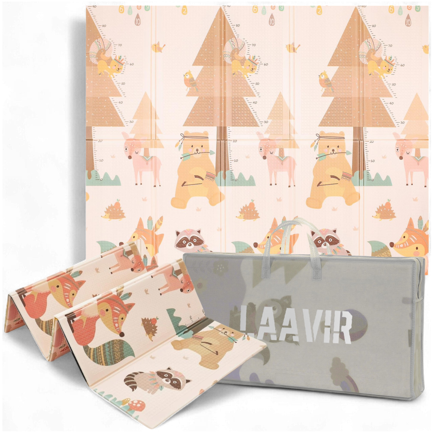 Zachte speelmat met vrolijk design - veilig speeloppervlak voor baby's en peuters