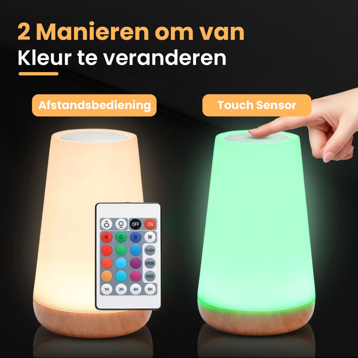 Nachtlampje USB Oplaadbaar & Dimbaar LED Licht