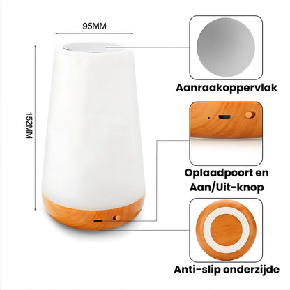 Nachtlampje USB Oplaadbaar & Dimbaar LED Licht