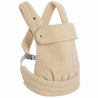 Baby Draagzak Teddy Beige Ergonomisch Warm & Zacht 0-36 Maanden Comfortabele Buikdrager Verstelbaar
