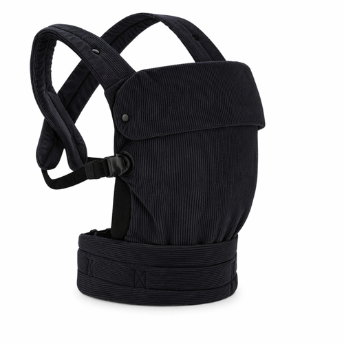 Baby Draagzak Corduroy Zwart Ergonomisch 0-36 Maanden Comfortabele Buikdrager Ademend & Verstelbaar