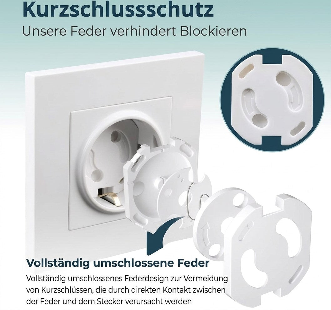 stopcontactbeveiliging met draaimechanisme - wit 16 stuks (DE 4)