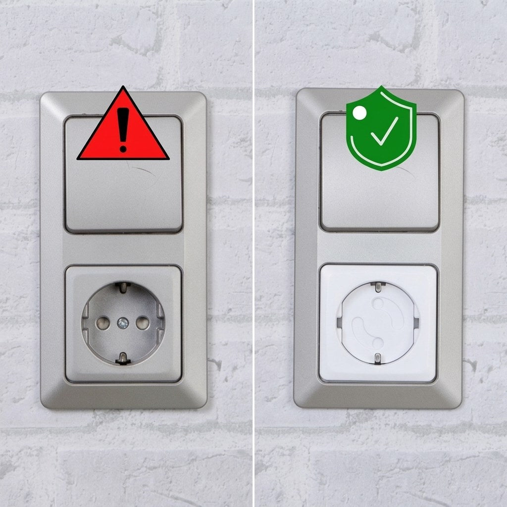 stopcontactbeveiliging met draaimechanisme - wit 16 stuks (EN 6)