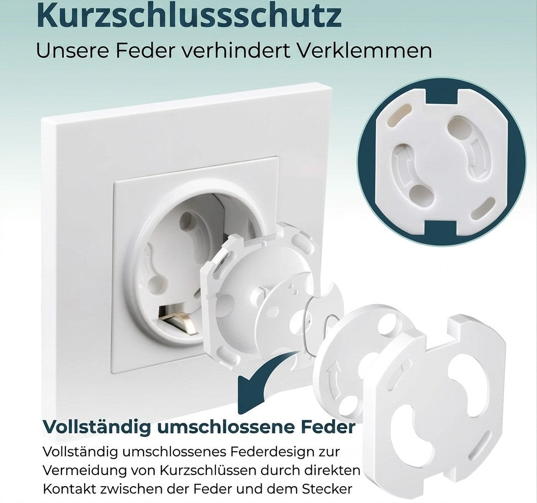Stopcontactbeveiliging met 3M Plakstrips - 32 Stuks - Wit (DE 4)